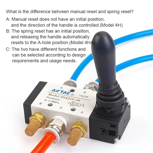 Válvula de palanca manual neumática 4H210, control suave de flujo para sistemas de aire 6