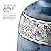 Fedmax Urns for Ashes - Blue Decorative Cremation Urn for Human Funeral w/Satin Bag for Storage - Burial or Memorial Keepsake for Adults 200lbs