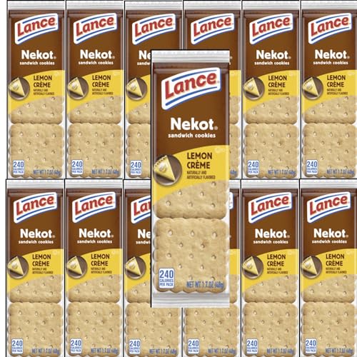 Nekot Cookie Sandwiches Lemon Creme Filling, Nekot Peanut Butter Crackers, Nekot Cookies, Cookies, for a total of 40 units