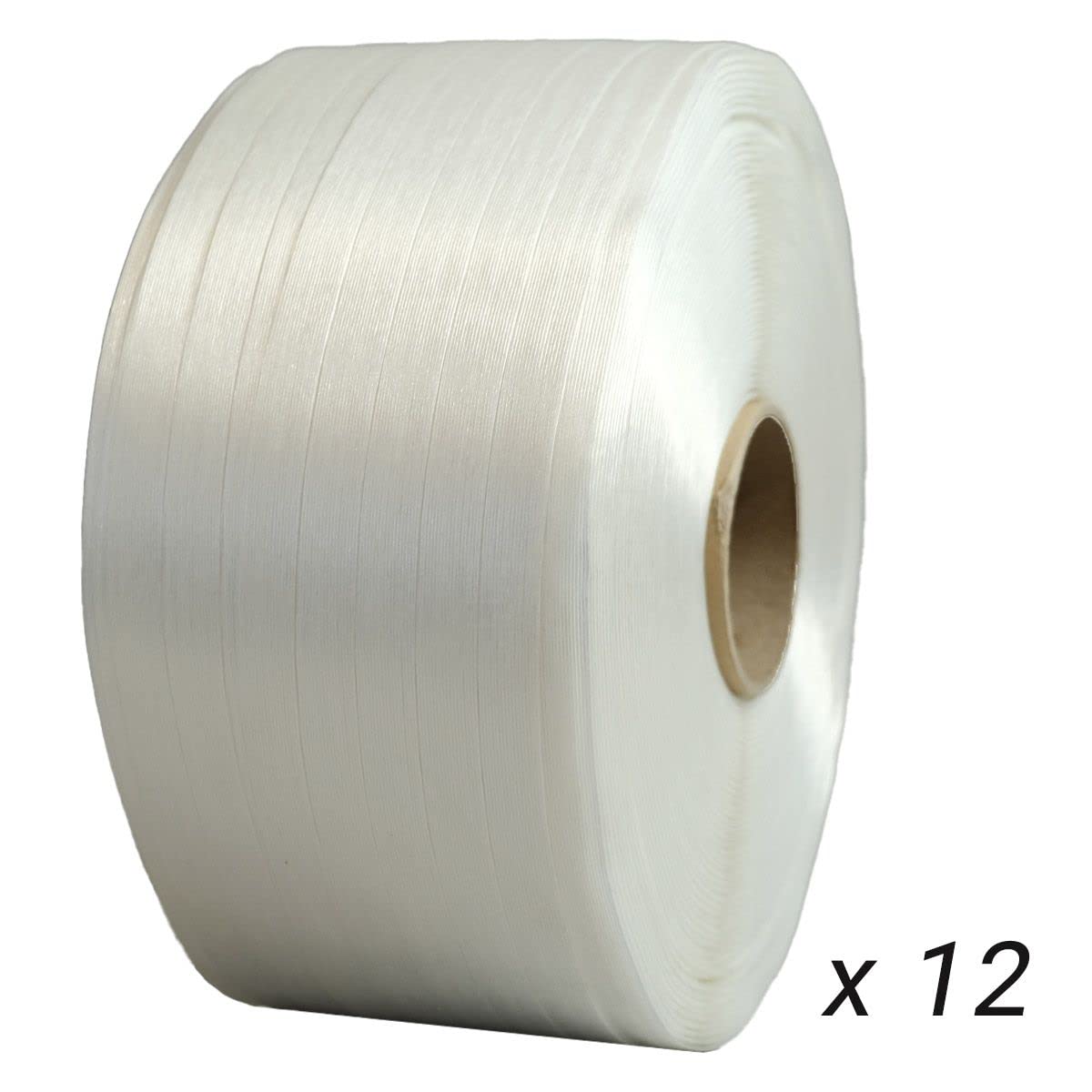 TECPLAST Lot de 12 Feuillards de cerclage fil à fil LFF2 16 mm x 850 m dont 2 OFFERTS - Feuillard Haute Résistance 450kg