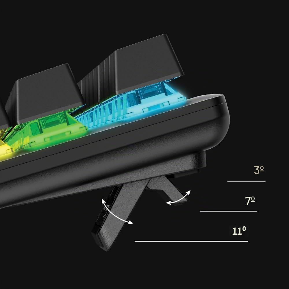 HyperX Alloy Origins Core – Teclado mecánico para videojuegos sin zona numérica – Factor de forma compacto – HyperX Blue – retroiluminación LED RGB (US Layout)