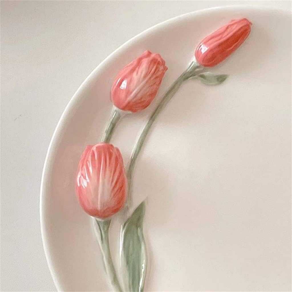 3D Relief Ceramic Mug Saucer Coffee Cup Home Milk Juice Water Dessert Cake Plate Tableware(D)