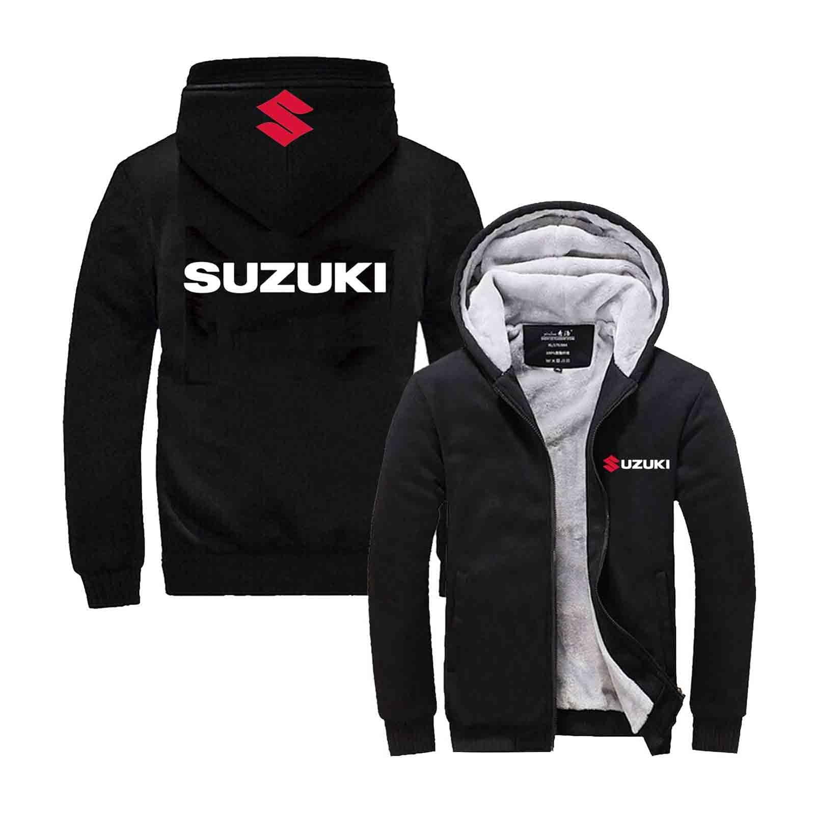Sweats à Capuche en Laine épaisse pour Hommes pour SUZ-uki, Sweat-Shirts Doux et Respirants, Vestes zippées, Cardigans à Manches Longues, Manteaux, Pulls de Sport avec Grandes Poches