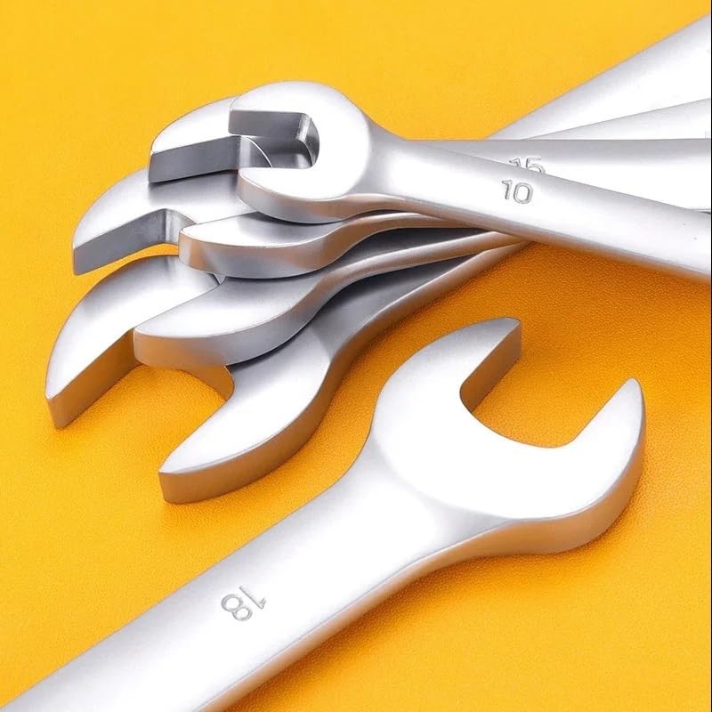 Llaves Fijas con Carraca Llave de trinquete 8-19 mm Combinación Llaves Herramientas manuales reparación automóviles(8mm)