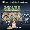 Hikemoon 34'' Extra Long Collapsible Wagons Carts Foldable, 360LBS Heavy Duty Folding Beach Wagon with Wheels, Portable Utility Outdoor Cart for Grocery, Garden, Sports, Camping, Green #5