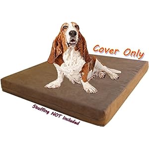 Dogbed4less-External-Pet-Bed-Cover-with-Zipper-Liner-for-Large-Dog-40X35x4-XL-Brown-Replacement-Cover-Only - Cucciolini Doodles   Dogbed4less-External-Pet-Bed-Cover-with-Zipper-Liner-for-Large-Dog-40X35x4-XL-Brown-Replacement-Cover-Only