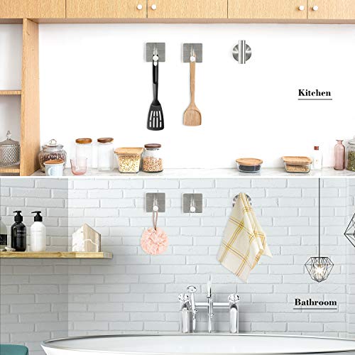 Towel Holders Bathroom Hardware Set - 6 PCS Stainless Steel Bathroom Towel Rails Set Wall Mounted, 40CM Bath Towel Bar +2 Toilet Paper Holders + 3 Towel Robe Hook, Heavy Duty Bathroom Accessories Kit - Image 6