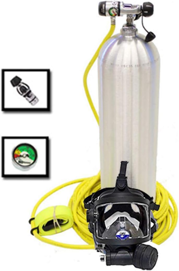 DxD Kayak Diver Kit OTS Guardian Gauge First Stage Hookah with Tank Hookahs Long