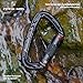 FresKaro 25kN Climbing Carabiners Double Locking Carabiner Clips, Heavy Duty Carabiner for Rock Climbing, Rappelling, Hunting, or Survival Gear kit, Gym Equipment, Cerfified UIAA Carabiner Black