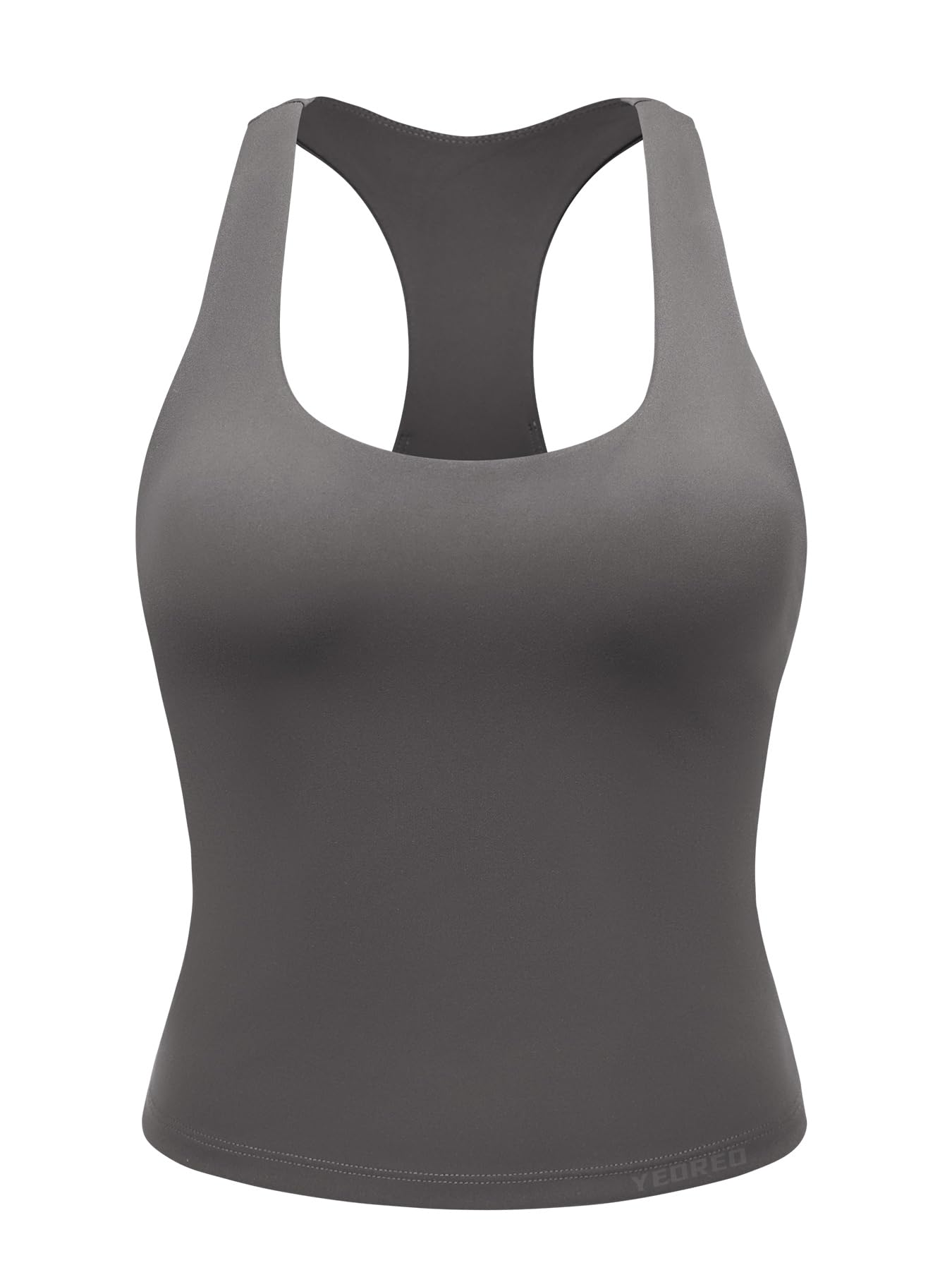YEOREO Racerback Workout Tank Tops for Women Ackii U Neck Padded Camisole Tops Sleeveless Gym Yoga Shirts