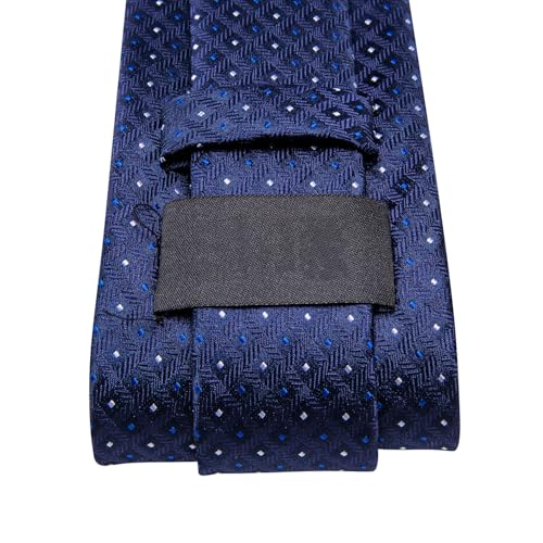 Image of Dubulle Mens Paisley Floral Silk Tie for Men Striped Necktie and Pocket Square Cufflinks Set Wedding Business