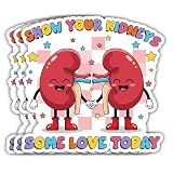 VOTANTA (3 Pcs, 3 inch) - Show Your Kidneys Some Love Today Sticker, Organ Donation Awareness Stickers, Donate Life Funny Kidney Donor Transplant Survivor Gifts Decoration for Phone, Laptop, Bottle