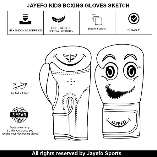 Jayefo Boxing Gloves For Kids & Children - Youth Boxing Gloves For Boxing, Kick Boxing, Muay Thai And Mma - Beginners Heavy Bag Gloves For Heavy Boxing Punching Bag - 6 Oz - Pink #TOP2