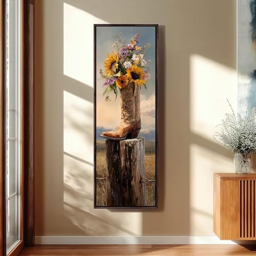 Toile murale verticale pour habiller un mur étroit et vide