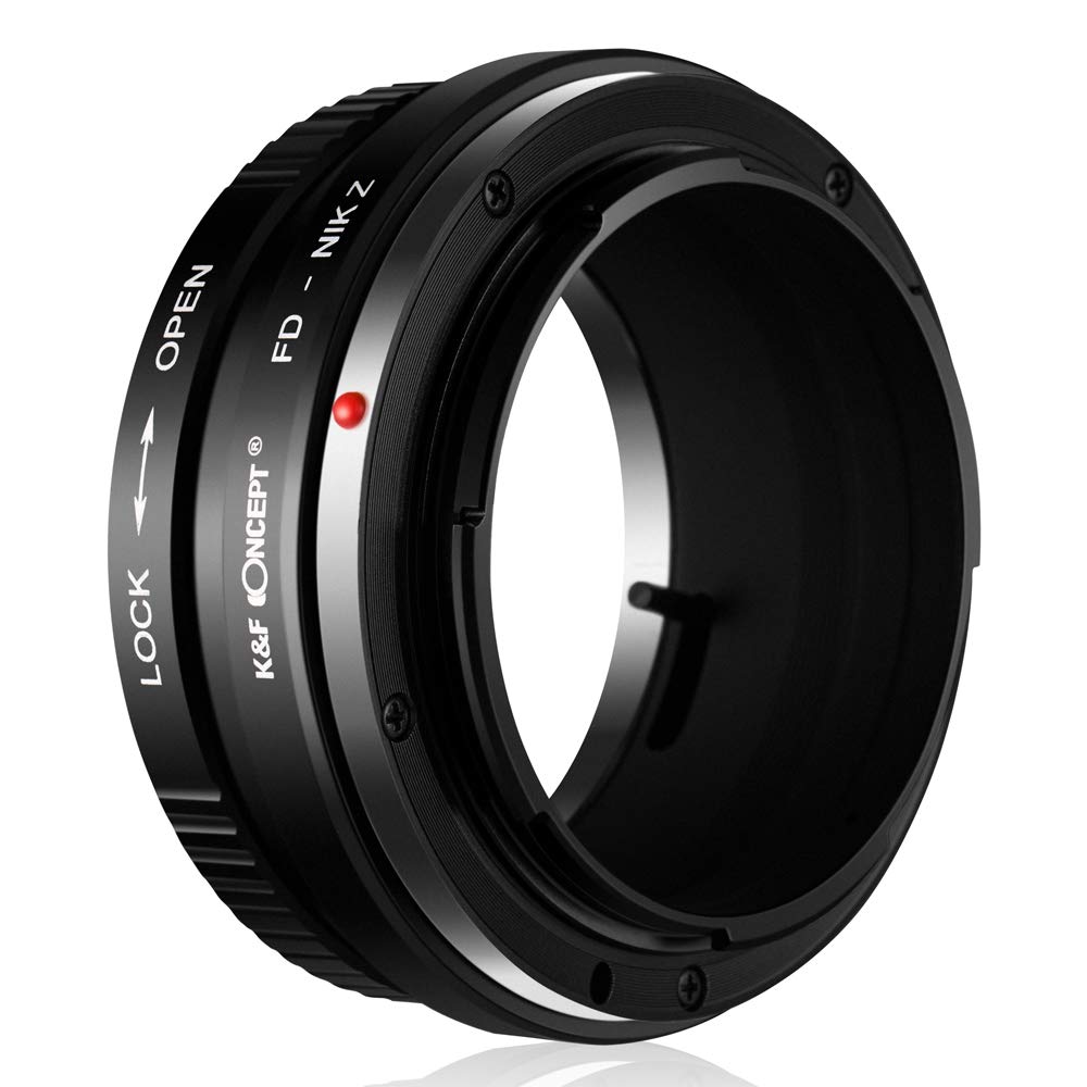 K&F CONCEPT FD-NIK Z Mount Adapter Objektivring für Canon FD-Objektivadapter Kompatibel mit Nikon Z 7 und Nikon Z 6 spiegellosen Vollformatkameras