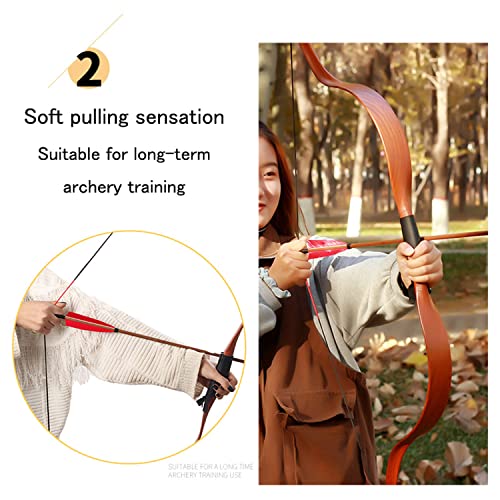 Funtress 50Inch Lightweight Laminated Recurve Bow Traditional Detachable Archery Set (Yellow-25) #TOP2