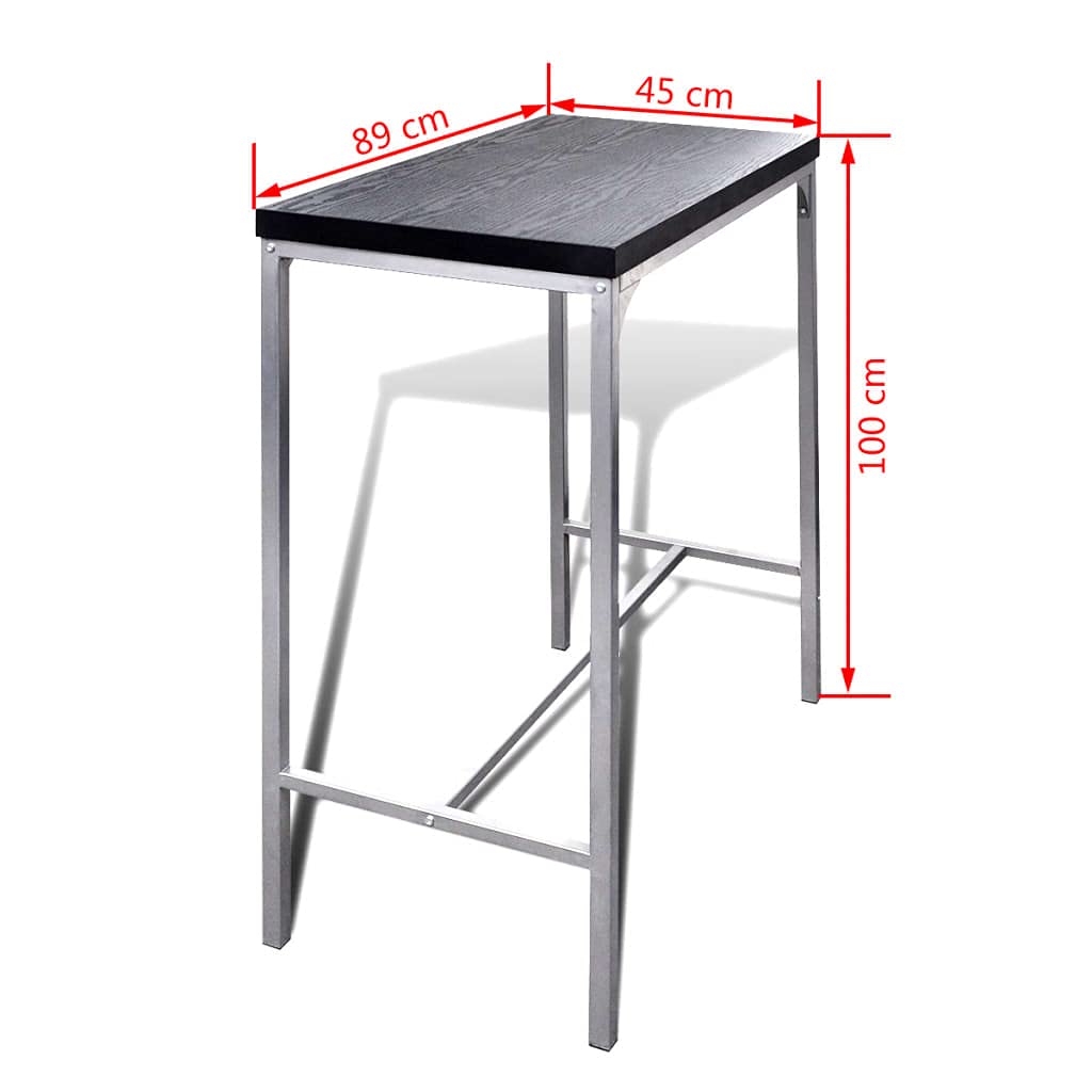 vidaXL Bartisch Stehtisch Küchentisch 2 Barhocker Barstuhl Küchenbar Essgruppe