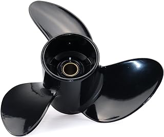 CAPTAIN Outboard Propeller fit Mercury TOHATSU 4-6HP, 12 Spline Tooth Board Prop, OEM RH Aluminum Propellers for MFS4 MFS5 LPG MFS5 MFS6 4 Stroke, M4C M5B 2 Stroke Engines