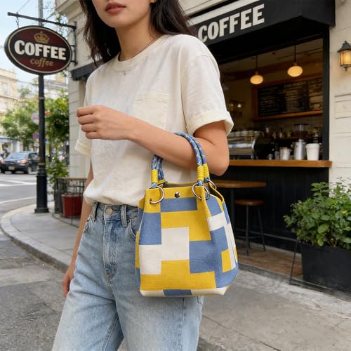 Bolso Tote para mujer mini tejido a crochet miniatura 2