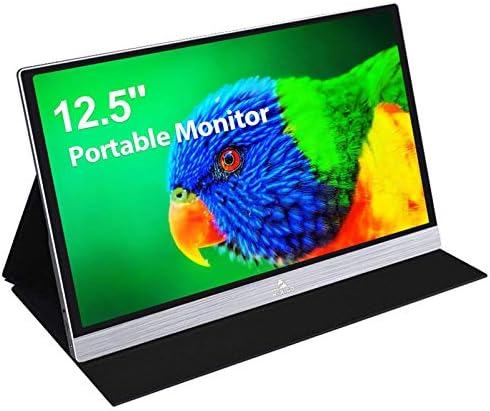 NexiGo 12.5 Inch Portable Monitor, Full HD 1080P IPS Computer Display, Stereo Speakers, USB Type-C HDMI Port for PC/PS4/Xbox/Switch, Included Smart Cover, Silver (Renewed)
