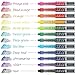 ARTEZA Rollerball Pens Fine Point, Set of 24 Colored Pens with Liquid Ink, Extra Fine 0.5 mm Needle Tip Pen