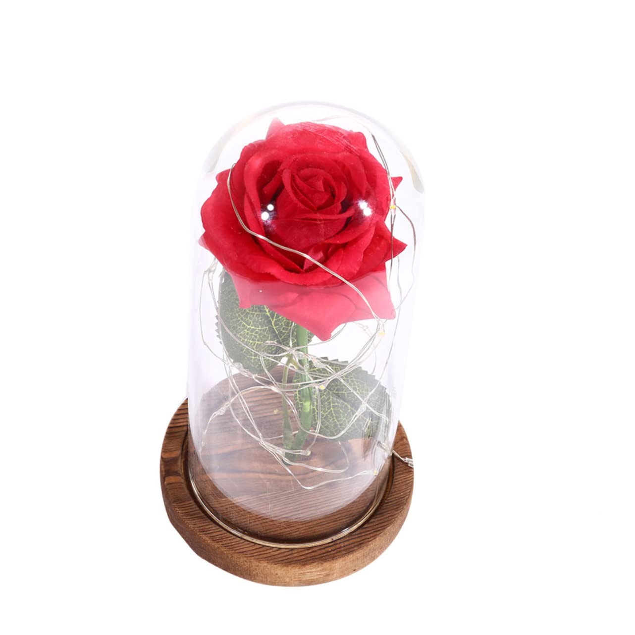 TOPPERFUN baterias AAA bateria AAA decoración casa led Lights Pedestal Madera lámpara Escritorio lámpara de Mesa Rosa luz de Escritorio Color Rosa lámpara de Escritorio De Madera