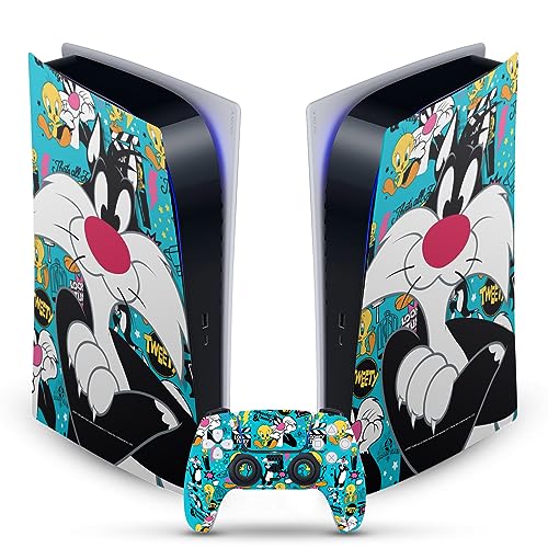 Autocollant PS5 Digital Looney Tunes pour personnaliser votre salon de gaming avec Grosminet