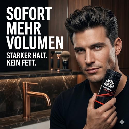 Barber Brothers Haarpuder Männer – Hair Powder Men | Volumen Puder Haare | Texture Powder | Haar Puder Men Styling