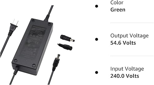 Miniatura 6 de Cargador adaptador de fuente de alimentación de 546V 2A para batería de litio de 48V 13S paquete de batería de litio de 0217 x 0083in con enchufe