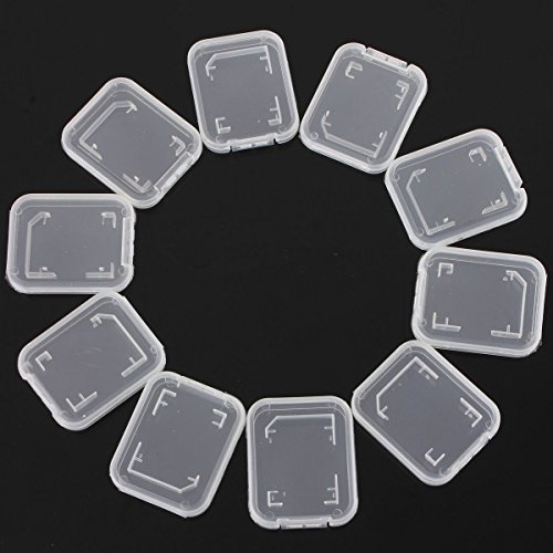 Gootrades Transparent Standard Sd Sdhc Memory Card Case Holder Box Storage Boxes (Pack Of 10) #TOP2