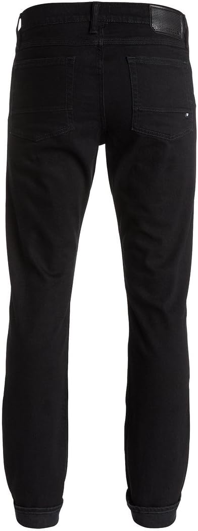 DC Mens 2015 Worker Slim 32" Denim Pants Sz. 36 Black Black Rise