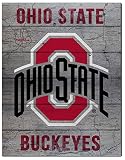 KH Sports Fan 16"x20" Ohio State Buckeyes Road to Victory Collage Pallet Pride Plaque, Gray