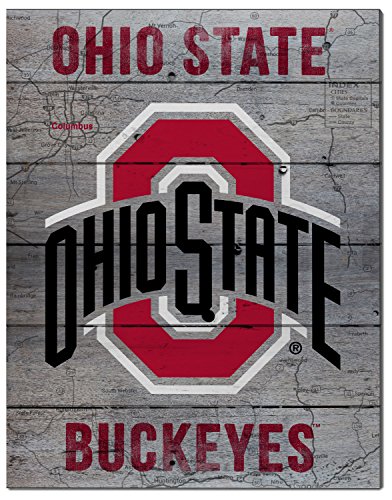 Kh Sports Fan 16"X20" Ohio State Buckeyes Road To Victory Collage Pallet Pride Plaque, Gray #TOP23
