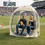 Sports Tent Pop Up Shelter – Waterproof Outdoor Bubble Tent with Floor Mat & Top Cover, 2 Person Clear Bubble Tents for Sports Events, Camping, Cheering and Fishing