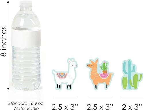 Miniatura 5 de Big Dot of Happiness Whole Llama Fun - Recortes para baby shower o fiesta de cumpleaños con forma de llama, 24 unidades