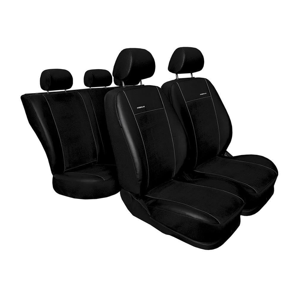 Mossa Coprisedili Auto Su Misura Per Nissan Qashqai II Crossover (2017-2021) - Sedili Sportivi - Set E1 Con Cuciture Airbag