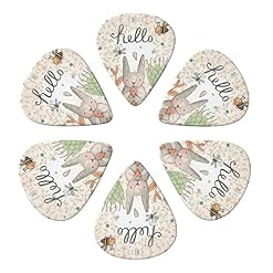 Lot de 6 médiators mignons en forme de lapin et de fleurs pour guitare acoustique, guitare électrique, basse, ukulélé… - Les Beatles, Paul McCartney, John Lennon, RIngo Starr, George Harrison Lot de 6 médiators mignons en forme de lapin et de fleurs pour guitare acoustique, guitare électrique, basse, ukulélé… – Image 4