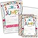 Jump Bounce and Play Jumping Birthday Party Invitations for Girls, 20 5"x7" Fill in Cards with Twenty White Envelopes by AmandaCreation