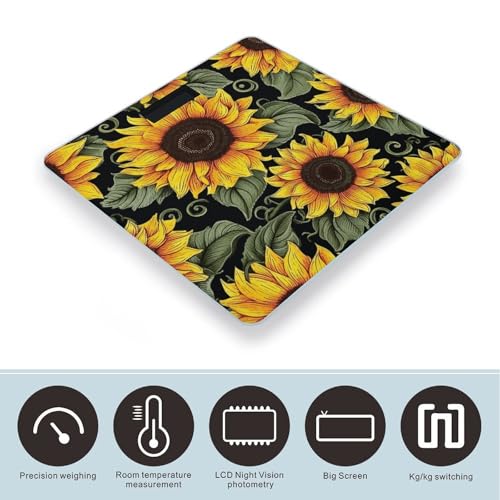 Báscula Digital de Baño Floral Sunflower 26 x 26 cm miniatura 3