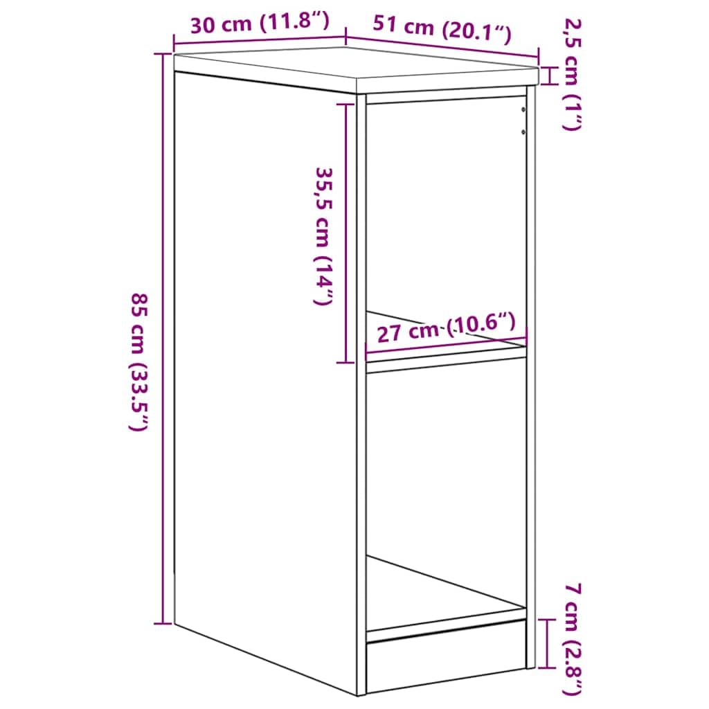 vidaXL Garagen-Aufbewahrungsschrank Weiß 30x51x85 cm Massivholz Kiefer, Schrank, Werkzeugschrank, Lagerschrank, Garagenschrank, Aufbewahrungsschrank