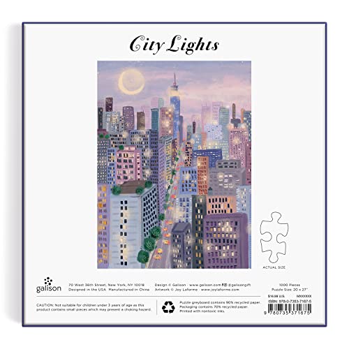 Galison 9780735371675 City Lights Jigsaw Puzzle, Multicoloured, 1000 Pieces - Image 2
