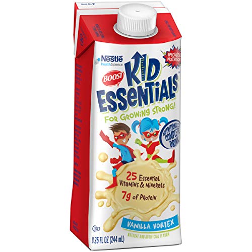Boost Kid Essentials Nutritionally Complete Drink, Vanilla, 8.25 Ounce Box (Pack of 16)