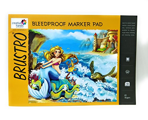 Brustro Bleedproof Marker Pad 70 GSM A3 (Contains 50 Sheets)
