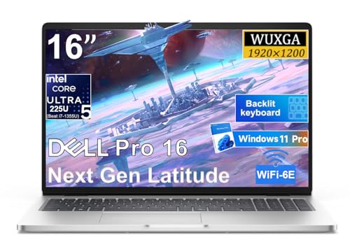 Dell Pro 16 (Next Gen Latitude) Premium Business Laptop, 16" FHD+ IPS Display, Intel Ultra 5 225U (12 cores, Up to 4.8 GHz), 32GB DDR5 RAM, 1TB SSD, Backlit Keyboard, WiFi 6E, Win 11 Pro