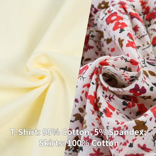Image of Mud Kingdom Girls Outfits Cute Cartoon Polka Dots Summer Holiday Clothes Sets