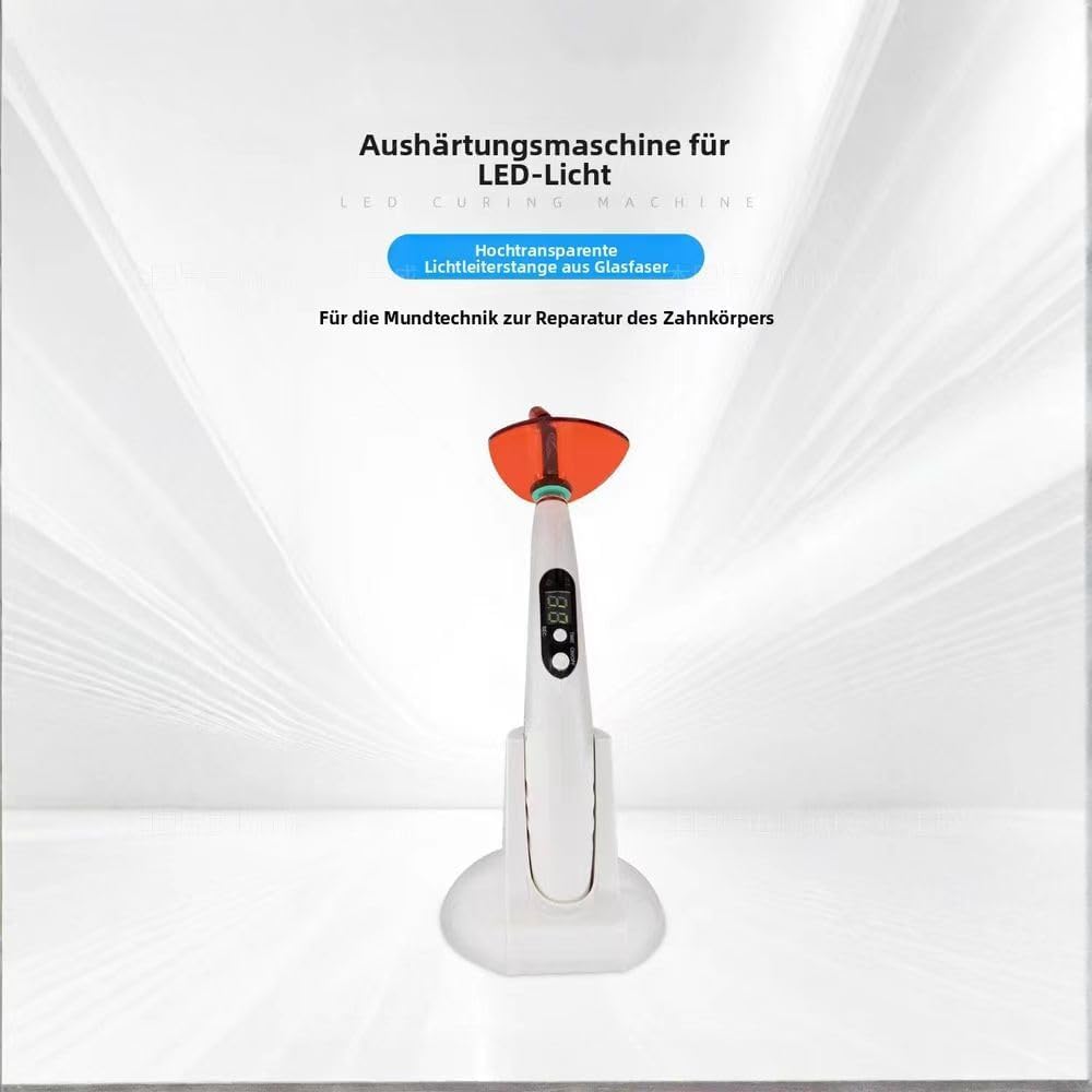 LED Polymerisationslampe, 1200mW/cm² Wireless Led-B Aushärten Licht, 2200mAh Akku Lampe 1400mW Specht Art mit Drei Arbeitsmodi