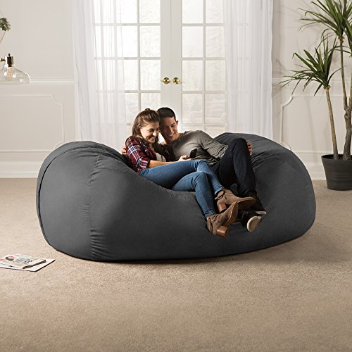 Jaxx 7 Foot Bean Bag Sofa, Charcoal #TOP3