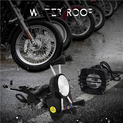 Soporte parlante para motocicleta con cargador y audio miniatura 5
