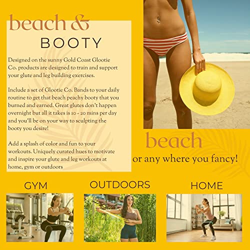 Glootie Co. Booty Bands - Fabric Resistance Bands For Working Out Women – Slip Resistant Exercise Bands For Women Legs And Butt Lift - Workout Bands Set For Home Gym Yoga Pilates With Travel Case. #TOP7