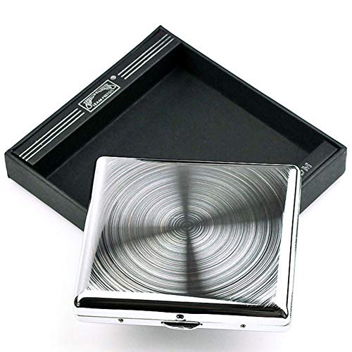 Preisvergleich Produktbild SXFYGYQ Zigarettenetui Das ultradünne Metall-Zigarettenetui für tragbare Männer bietet Platz für 20 Zigaretten